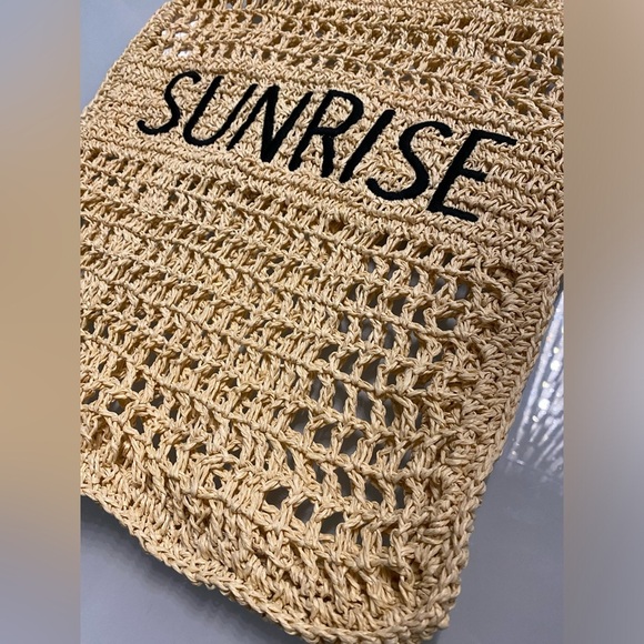 NWT Bershka crochet straw beach bag - Picture 6 of 8